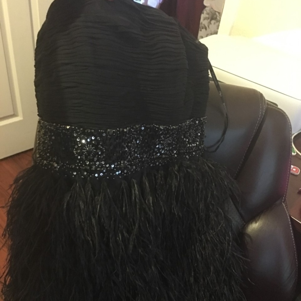 Sue Wong feather dress size 2